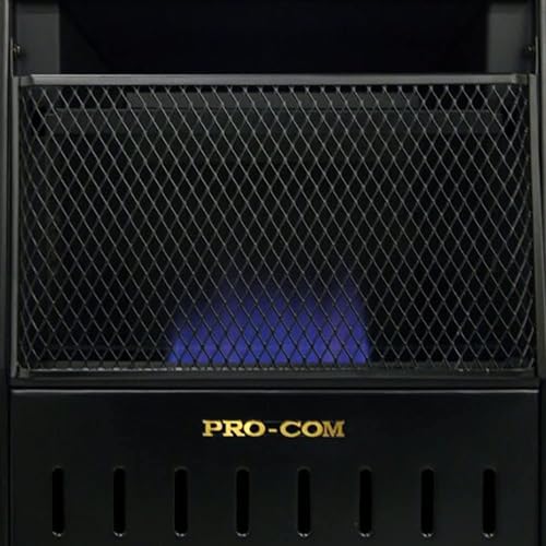 Ventless Propane Gas Blue Flame Space Heater, 10000 BTU, Black V4125