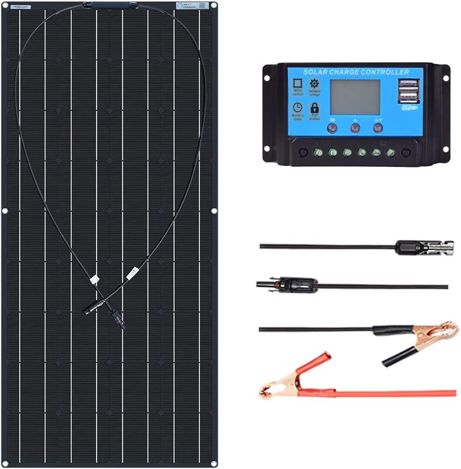 200W Flexible Monocrystalline Solar Panel Kit with 20A Charge Controller S297010