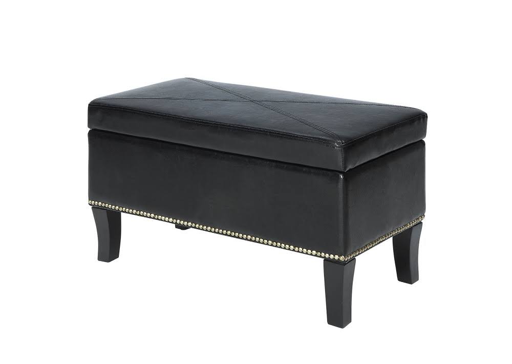 Black Storage Ottoman P4615