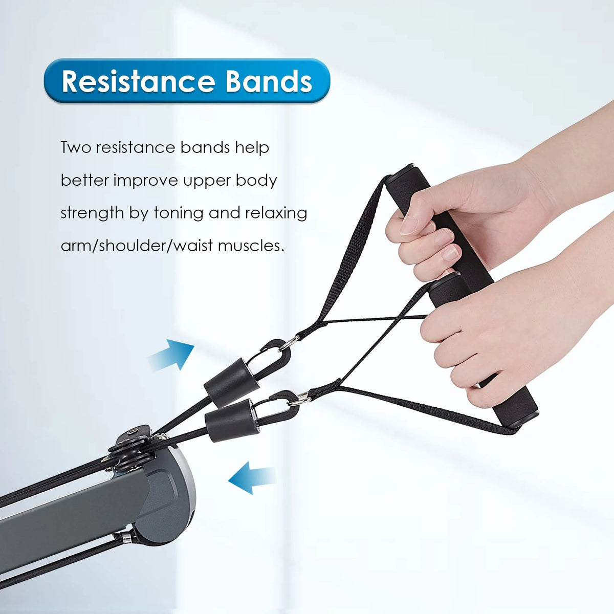 Recumbent Exercise Bike with Arm Resistance Bands T78193