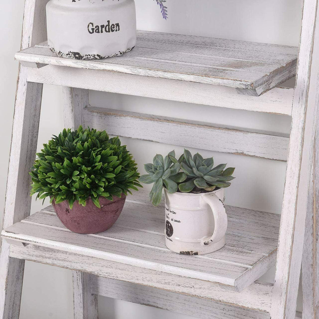 4Tier Wooden Plant Stand Foldable Ladder Shelf G87701