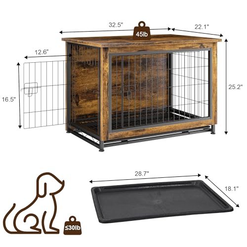 Grey Wooden Dog Kennel Table N22217