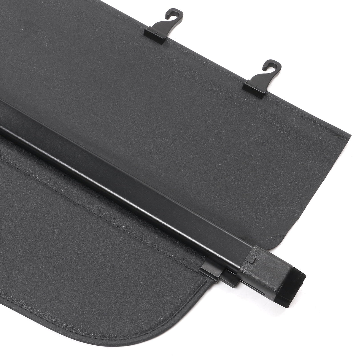 Black PVC & Aluminum Rod Retractable Cargo Cover N7136