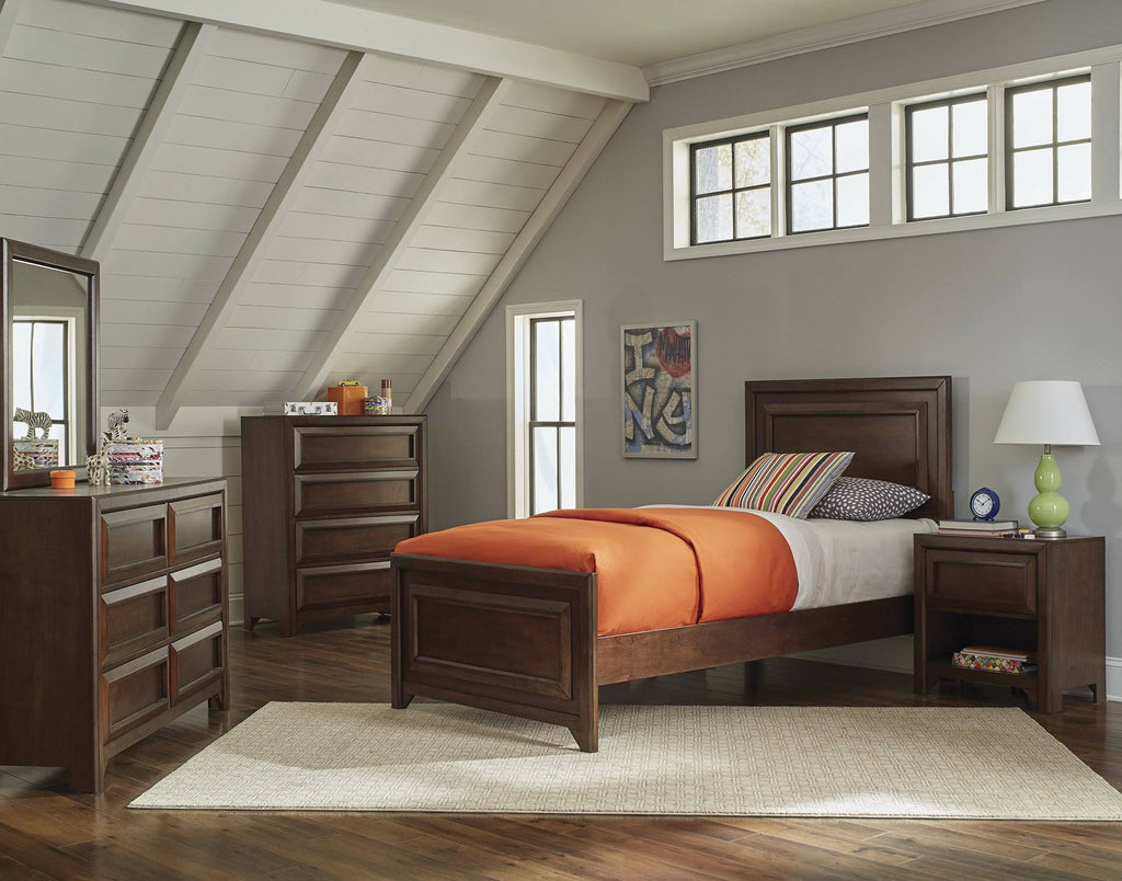 Maple Oak Twin Panel Bed J68705