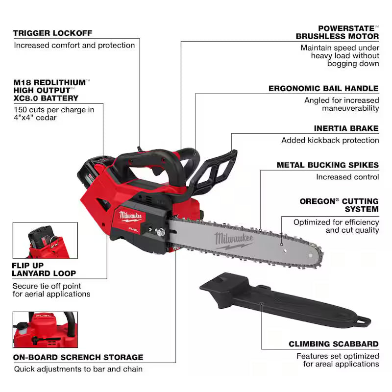 14 in. Cordless Chainsaw and Pole Saw Kit J561