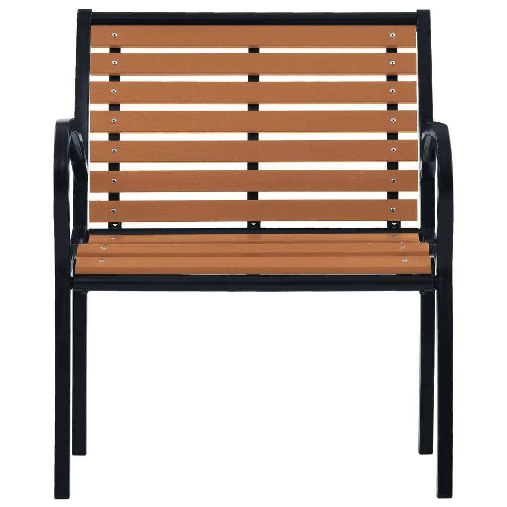 2 Pcs Steel and WPC Garden Chairs C635177
