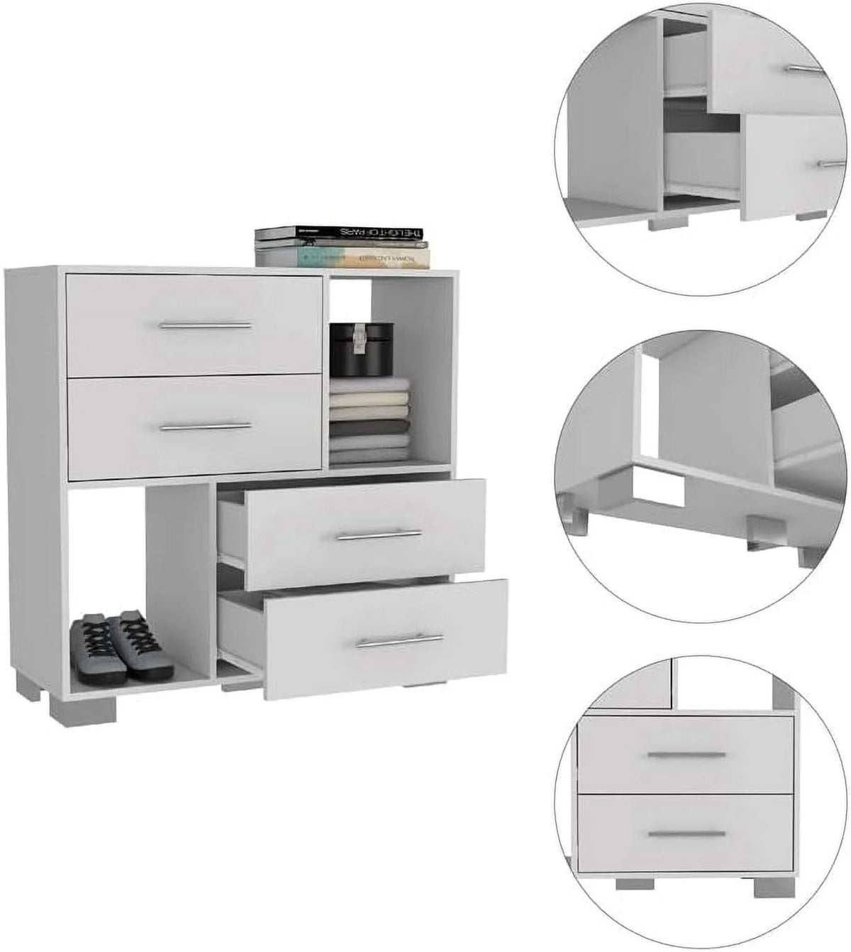 White Engineered Wood Dresser L28678