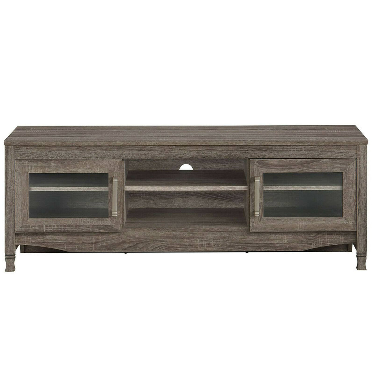 65x22 Rustic Brown Wood TV Stand P4917
