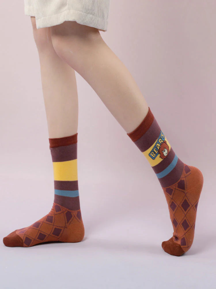 Striped Cotton Socks D223