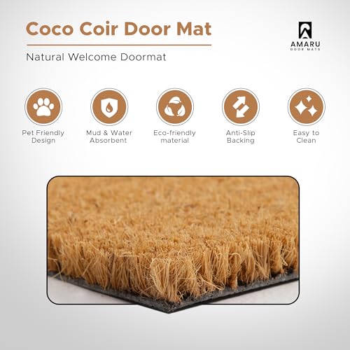 Coir Door Mat with Heavy Duty Backing N85957