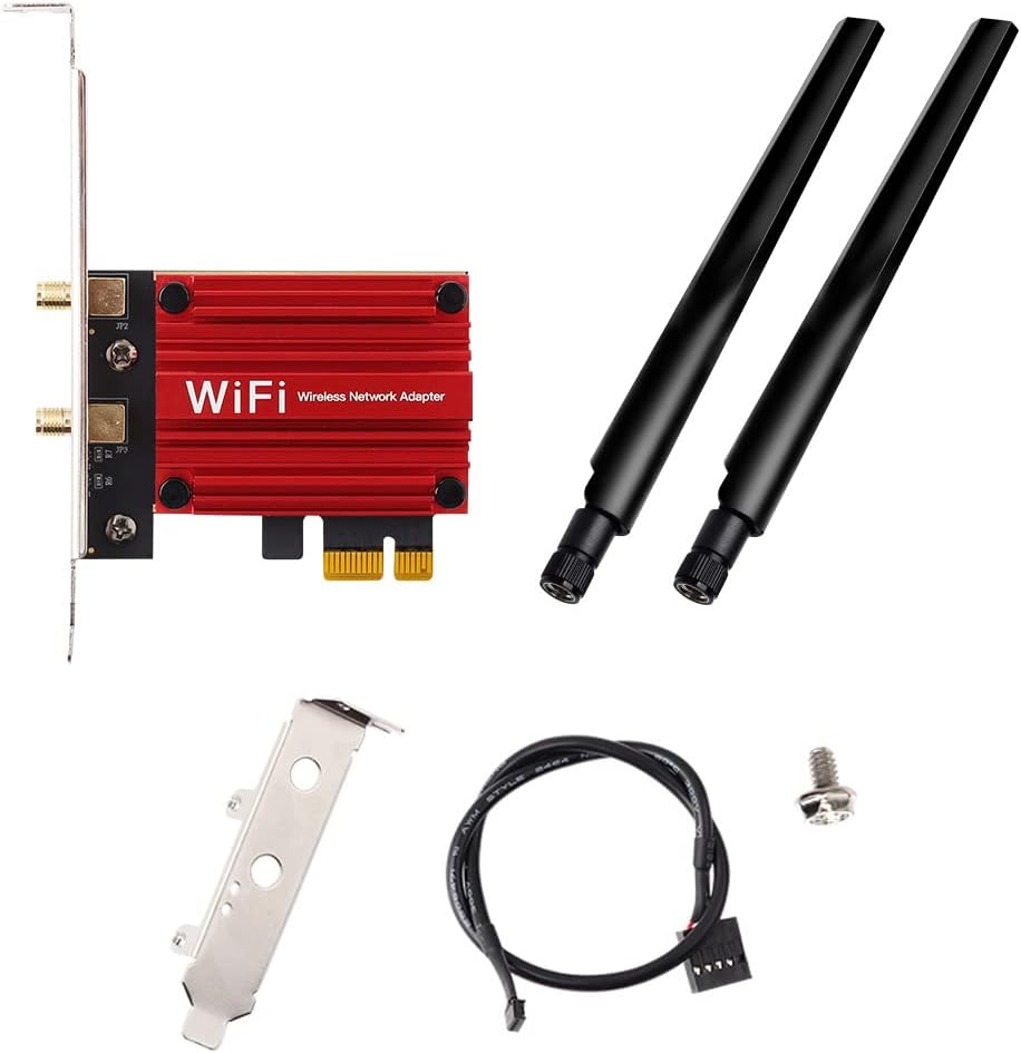 WiFi 6E PCI-E Tri-Band Wireless Adapter 5400Mbps 802.11AX 160MHZ PCIe Network Card Pack of 2 H694