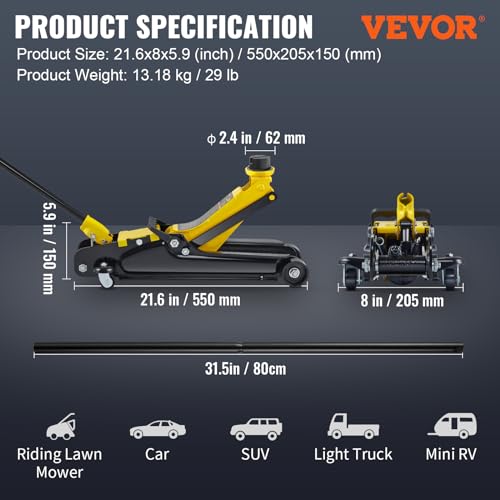 2.5 Ton Low Profile Steel Racing Floor Jack Z94704