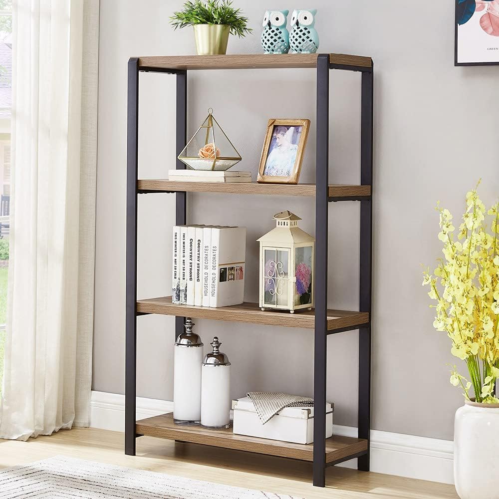 4 Tier Wood and Metal Bookshelf M86277