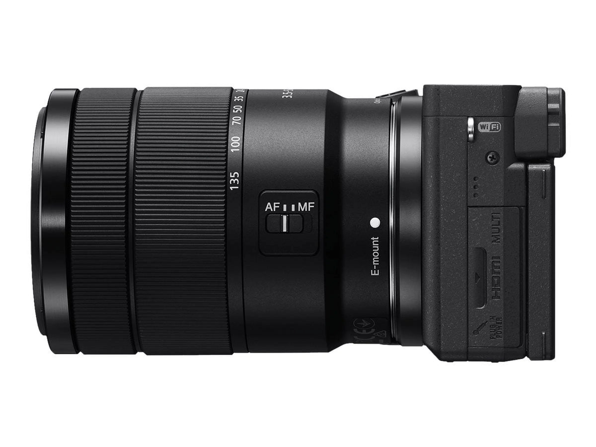 Black Mirrorless Digital Camera 24.2 MP APS-C 4K with 18-135mm Lens U8986