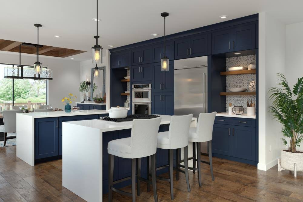 Navy Square Door Wall Cabinet F72404