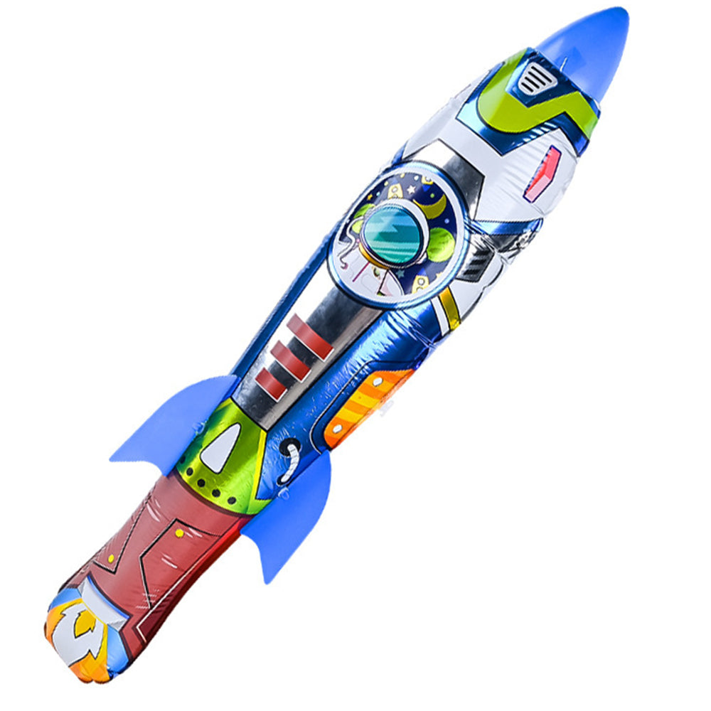 Children Ejection Rocket Outdoor Sport Shooting Game Inflatable Hand Throwing Rocket Launcher Boys Toys A7930