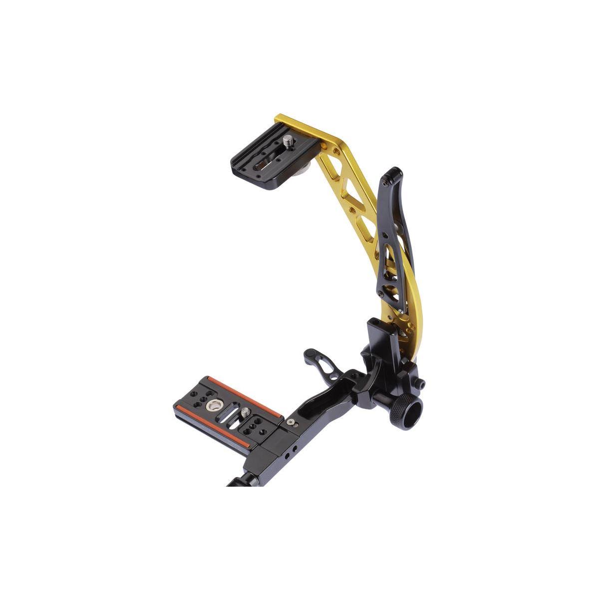 Gold Right-Handed Rotating Flash Bracket with Universal QR Plate K793