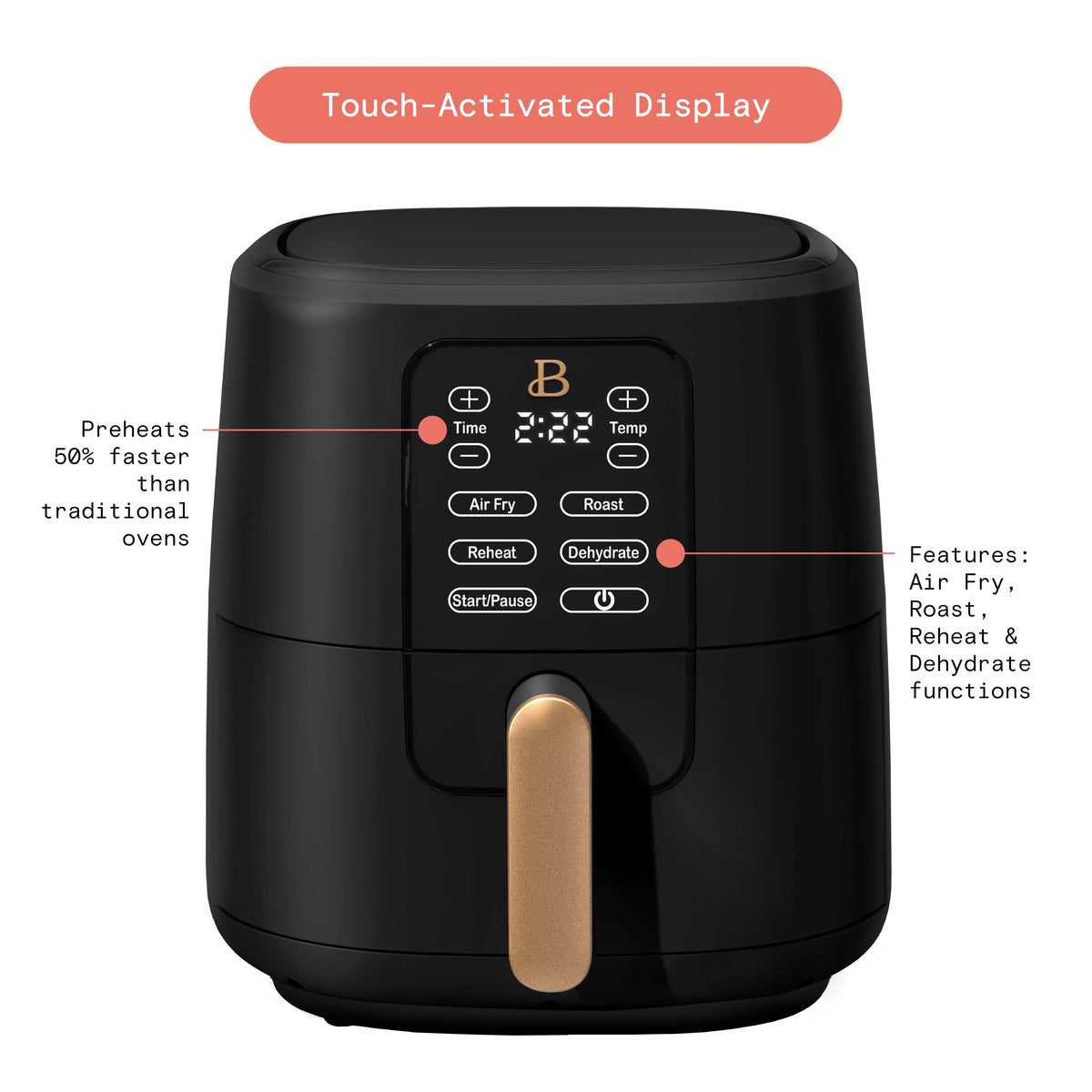 6 Qt Air Fryer with Touch-Activated Display M47662