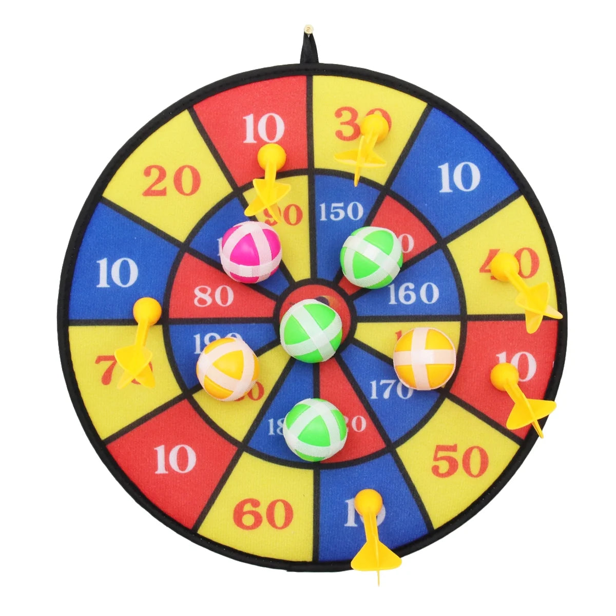 Flocking Dart Board with 4pcs Darts Dartboard Set E46648