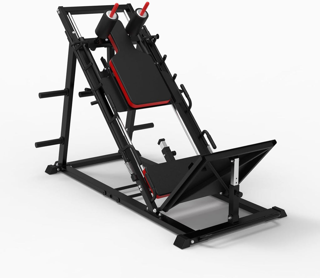 Leg Press Hack Squat Machine Combo with Weight Storage Posts N7097