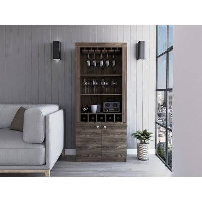 Dark Walnut Bar Cabinet R9545