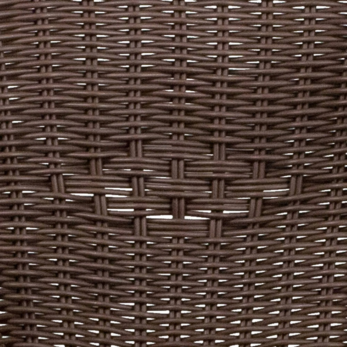 Dark Brown Rattan Patio Chair with Red Bamboo-Aluminum Frame K739
