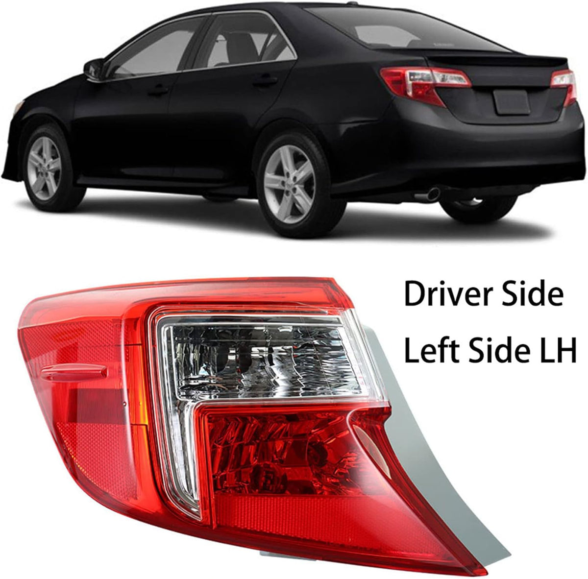 Halogen Rear Brake Tail Light Assembly Driver Left Side LH D7073