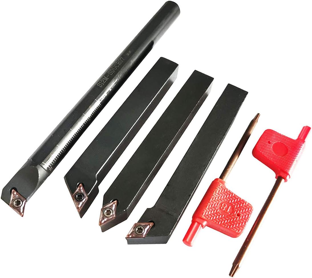 1/2 Mini Lathe Indexable Carbide Turning Tool Holder Bit Set M84643