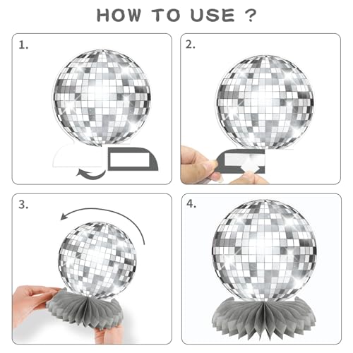 Silver Flat Disco Ball Centerpieces I8712