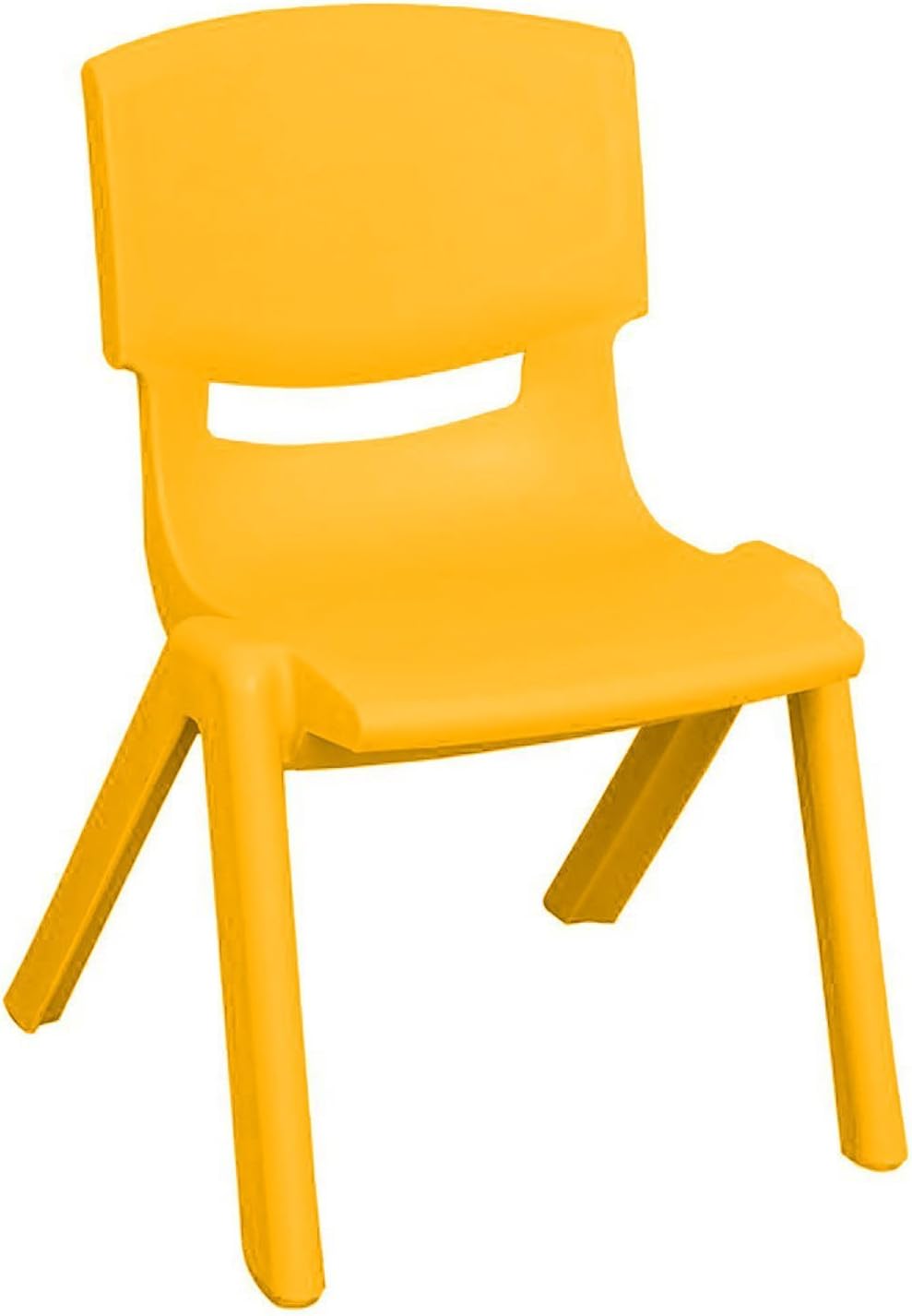 Stackable Plastic Kids Learning Chairs, Yellow, 2 Pack X5301