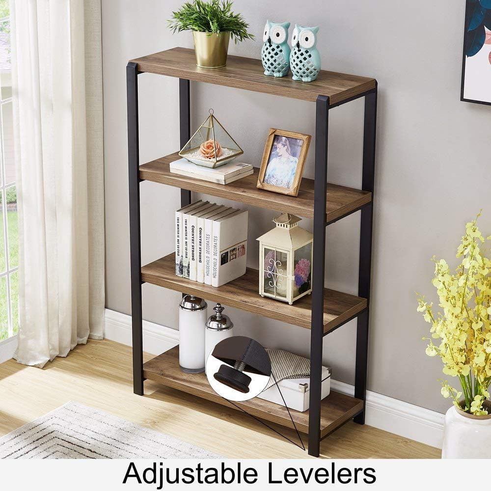 4 Tier Wood and Metal Bookshelf M86277