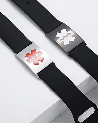 Custom Medical ID Bracelet with Free Engraving U9007