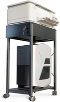 Black & Dark Gray Printer Stand with Drawer A306989