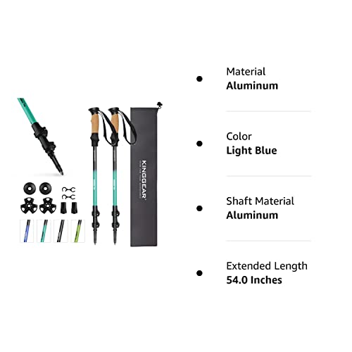 Adjustable Lightweight Collapsible Hiking Poles with Cork Grips R1637