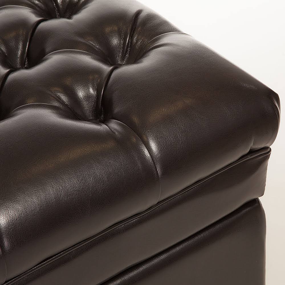 Espresso Tufted Storage Ottoman T565