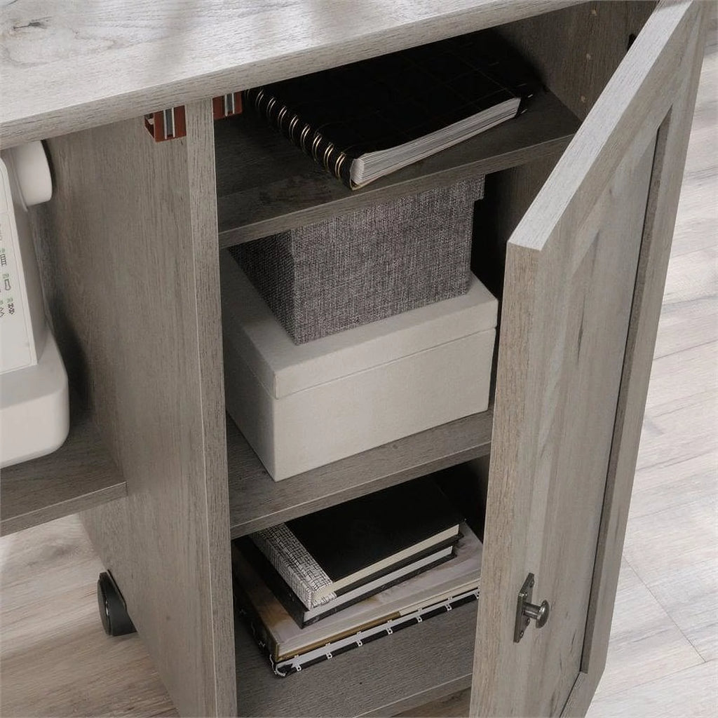 Contemporary Engineered Wood Sewing Craft Table in Oak Y2703