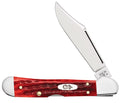 Pocket Worn 3.63" Blade Red Bone Handle Mini Copperlock Knife O669