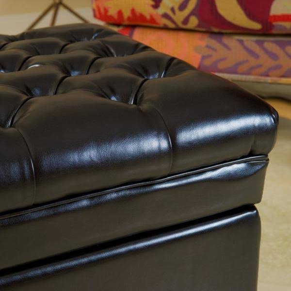 Espresso Tufted Storage Ottoman T565