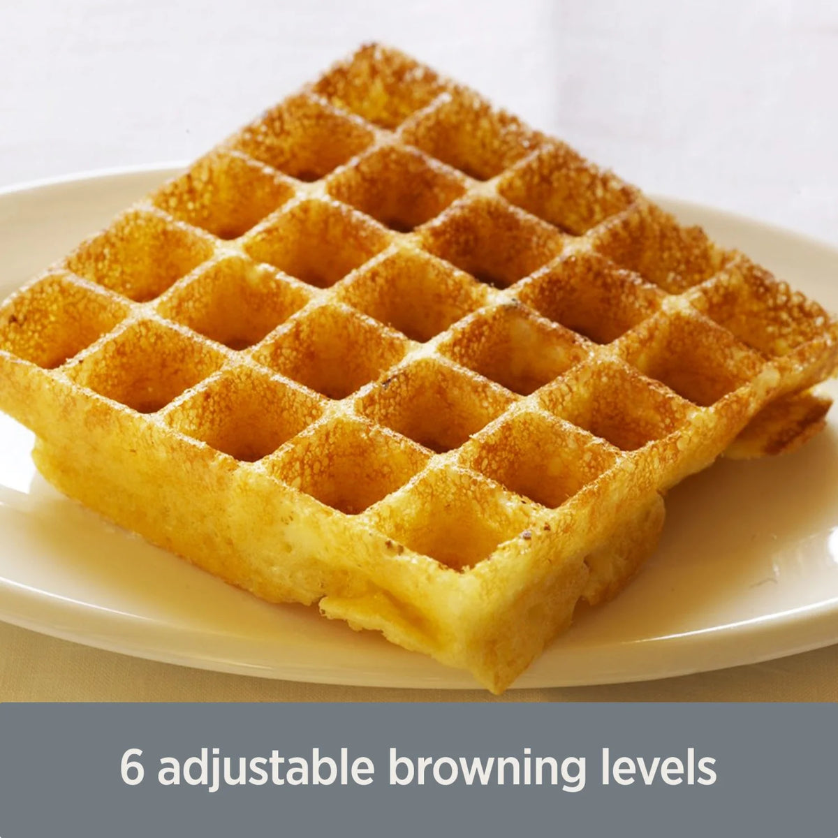 4 slice Belgian Waffle Maker with Removable Plates A95353