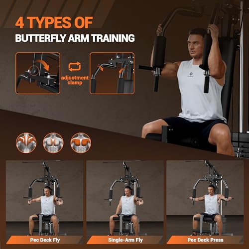 Multifunctional Home Gym Machine with Weight Stack B614493
