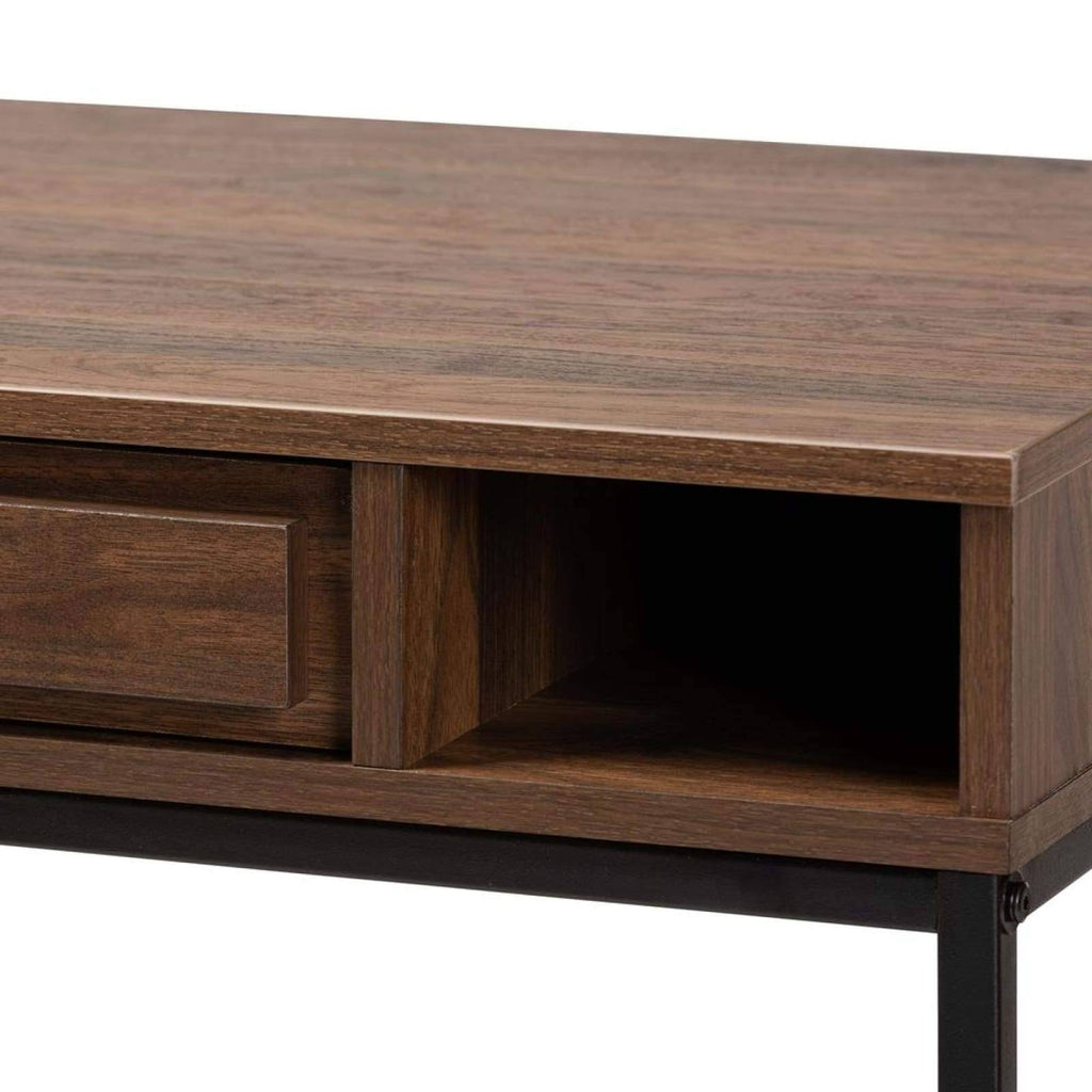 White 1-Drawer Wood and Metal Desk A969