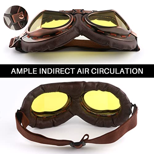 Vintage Pilot Motorcycle Goggles H578