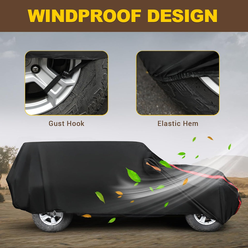 210D Oxford Cloth Car Cover for 4 Door with Windproof Straps I276