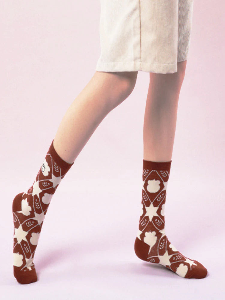 Striped Cotton Socks D223