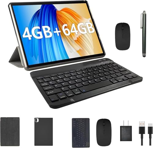 Blue 10.1 inch Android Tablet with Keyboard W7664
