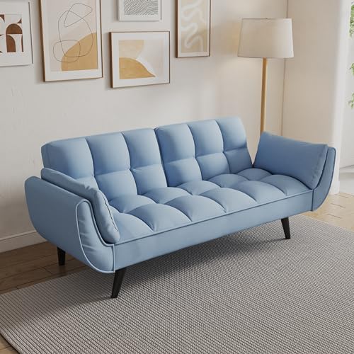 Black Velvet Convertible Sleeper Futon Sofa Bed B36708