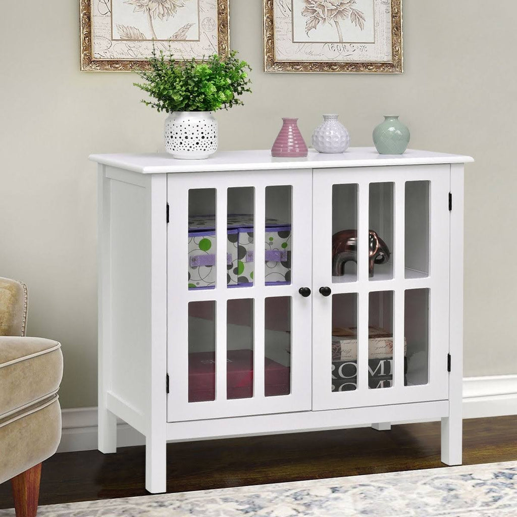 Glass Door Sideboard Storage Cabinet H2534