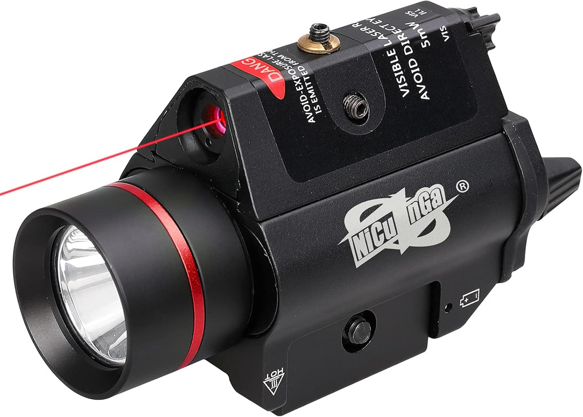 800 Lumen Tactical Weapon Mount Light with Green/Red Beam and White LED Combo Flashlight Q899