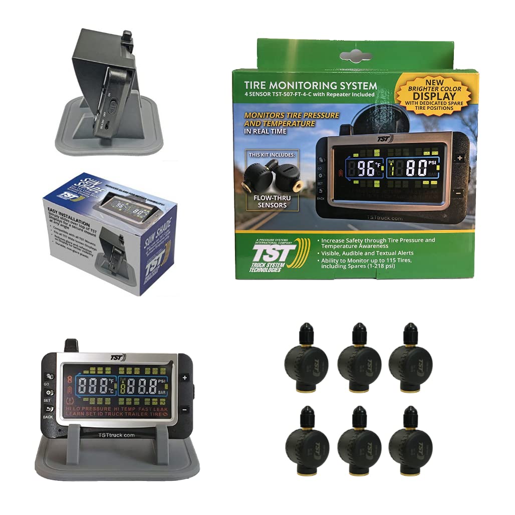 TPMS with Color Display Tire Pressure Monitoring Flow Thru Sensor Kit T94683
