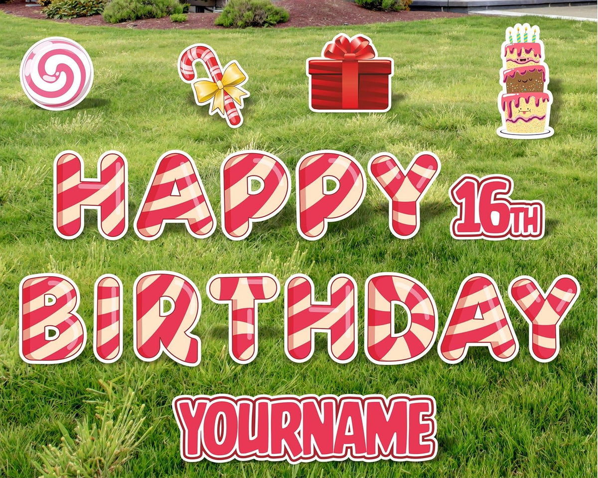 Happy Birthday Lawn Signs 13 Inch 18 Inch M912887